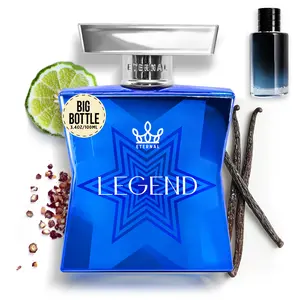 Eternal Legend - Inspired by Iconic Fresh Citrus Woody Cologne - 3.4 oz (100ml) - EDP - Long-lasting - Vegan - Clean Ingredients - Cologne Spray for Men - 2000 sprays per bottle