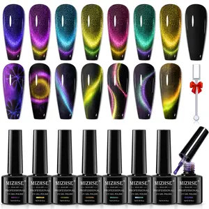 9D Cat Eye Gel Nail Polish Kit with Magnetic Nail Polish Collection, Upgraded Healthier Ingredients, Magic Galaxy Effect, Ideal Gift Choice, Easy Application, Long-lasting, Smooth Finish
