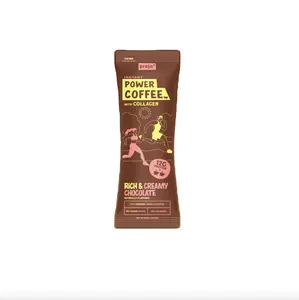 Projo Instant Power Coffee with Collagen - Rich & Creamy Chocolate Flavor 12g Protein No Sugar Added 100 Calories Single Serve Packets Beverage Cocoa