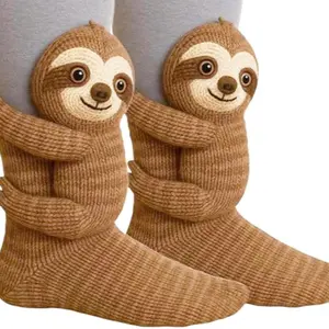 Funny Knitted 3D Socks, Animal Pattern Design, Winter Warm Thickening, Christmas Gift, Novelty Style, Holiday Present, Socks Set