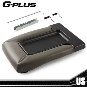 Gray Center Console Lid Arm Rest Latch Fit For 99-07 Silverado Sierra Avalanche G-PLUS