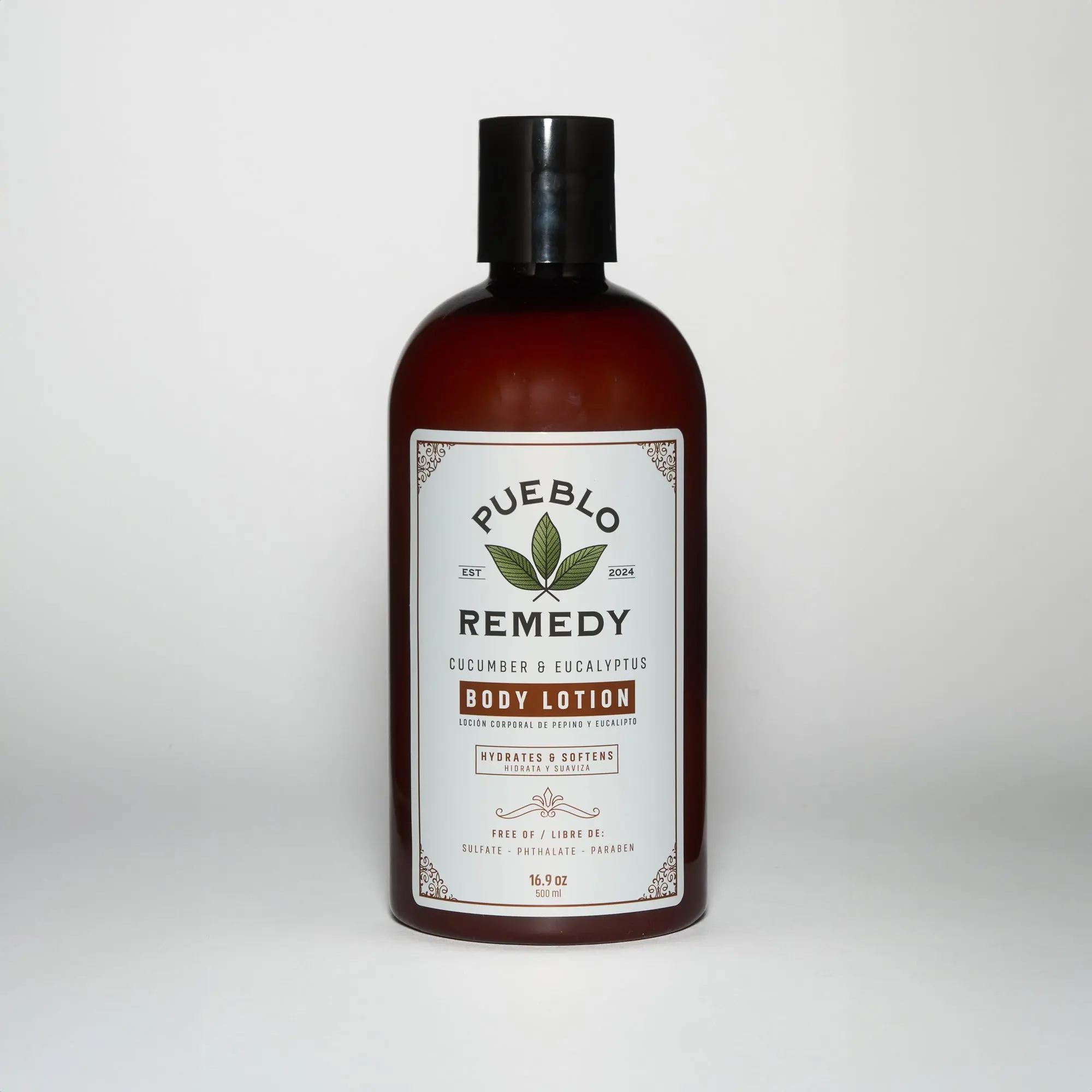 Pueblo Remedy Cucumber & Eucalyptus Body Lotion 16.9 oz - Hydrating Scented Blend with Shea Butter for Smooth Skin Repair & Cleansing Moisturize Moisturizer