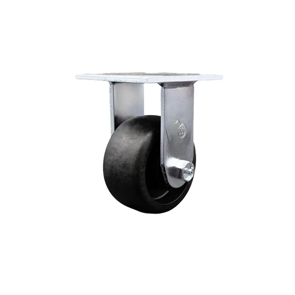 Service Caster SCC-SS30R420-GFND Stainless Steel Heavy Duty Rigid Top Plate Caster with 4 in. Glass Filled Nylon Wheel & Delrin Bearings - 1200 lbs Capacity per Caster