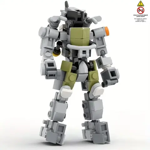 161pcs Moc Robot Building Blocks, Exoskeleton Robot Toy, Perfect Gift for Boys, Mini Mech Warrior Figurine Assembly Kit, Building Set, Building Block Model, Creative Building Blocks, Mecha Assembly Model, Buildable Blocks Kit