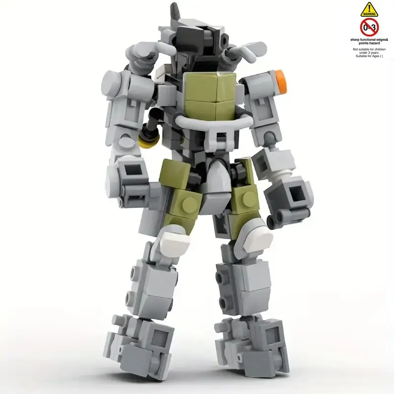 161pcs Moc Robot Building Blocks, Exoskeleton Robot Toy, Perfect Gift for Boys, Mini Mech Warrior Figurine Assembly Kit, Building Set, Building Block Model, Creative Building Blocks, Mecha Assembly Model, Buildable Blocks Kit