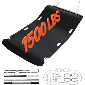 VEVOR Yard Drag Sled, 90 x 46 in, 1500lbs Heavy Duty Utility Sled, HDPE Drag Glider with Ropes & Pull Cables, Hand & Vehicle Use Game Hauler for Firewood Ice Fishing,Compatible with ATVs UTVs Tractors