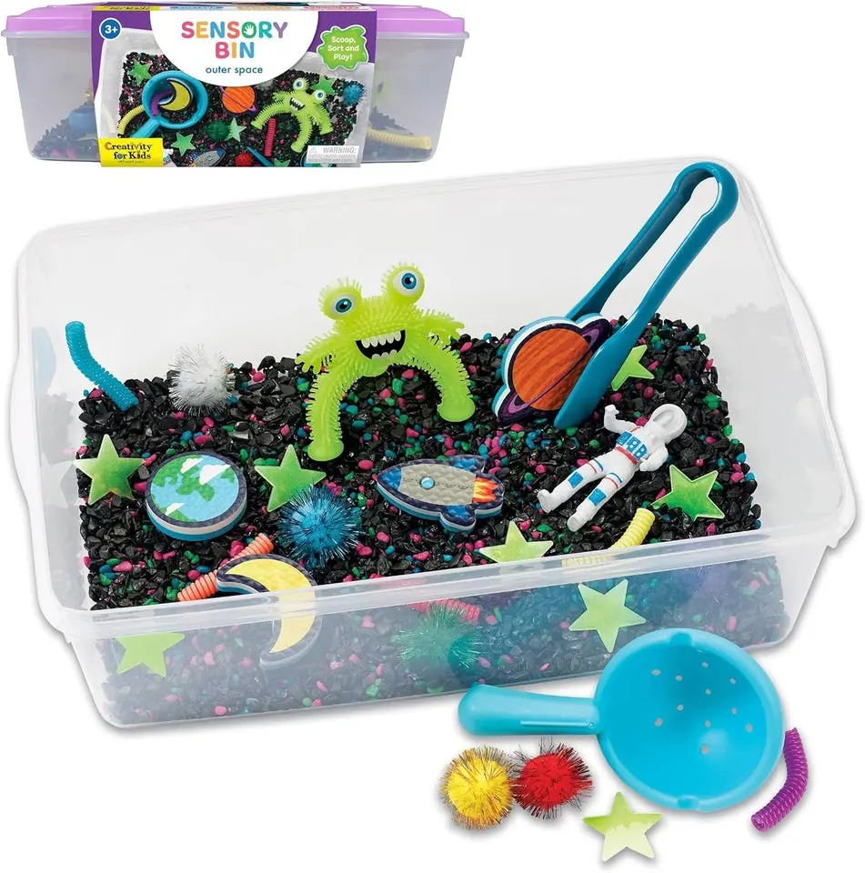 Sensory Bin: Outer Space Toys - Preschool and Toddler Sensory Toys, Kids Gifts for Boys and Girls Ages 3-5+, 10.25 X 14.5 X 4.75 Inches