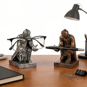 Gentleman Pen Holder - Creative Resin Sunglasses Stand & Knight Sword Display Rack, Office Desk Organizer/Sun Glasses Storage Bracket, Essential Office Desk Accessories, Corporate Work Desk Accessories
