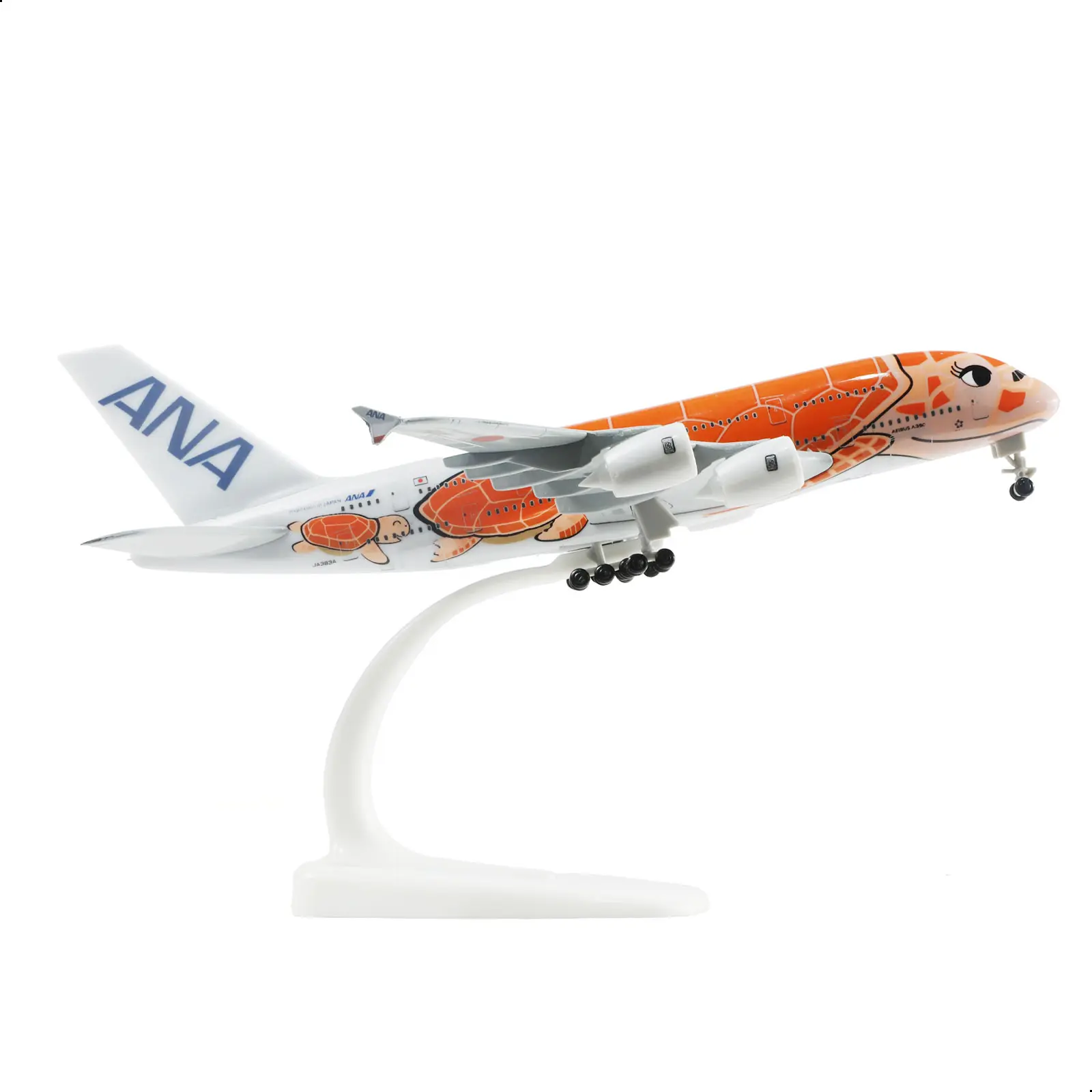 Airbus A380 ANA Orange Sea Turtle 1/300 Scale Die-Cast Model Plane MHB-A380-ANA
