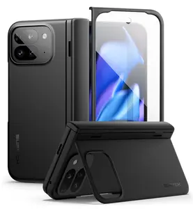 SURITCH for Google Pixel 9 Pro Fold Case, Built-in Kickstand, Screen Protector, Hinge Protection, Phone Case for Pixel 9 Pro Fold (2024)