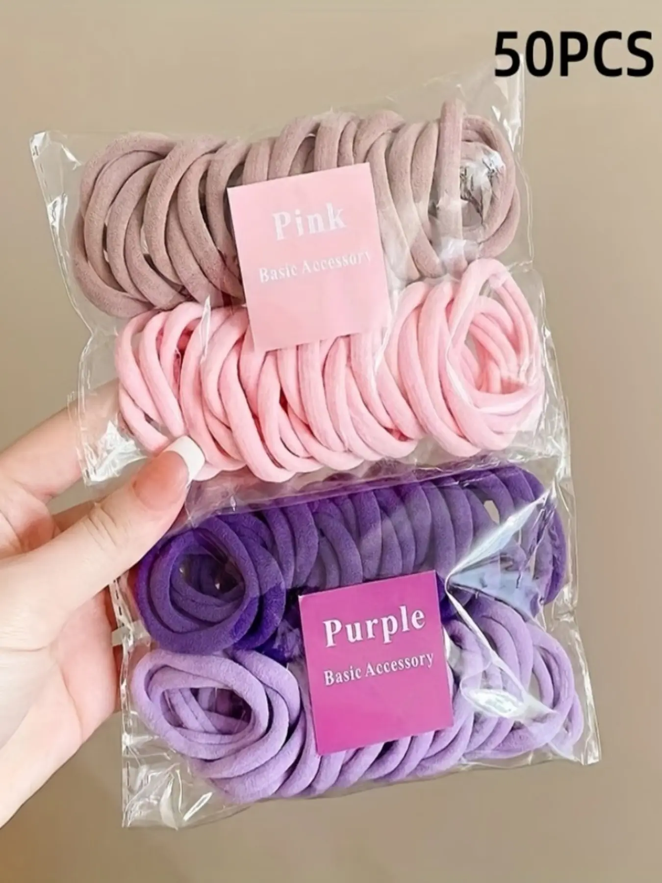50 Pcs Colorful Hair Ties Gradient High Elasticity Hair Bands Candy Colors No Damage Suitable for Women Daily Hairstyles Scrunchie Scrunchies For Hair Elastic Hair Accessory