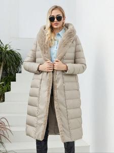 women's long fashion casual outdoor commuter belted cotton coat jacket, elegant woven fabric thick winter outerwear for women
