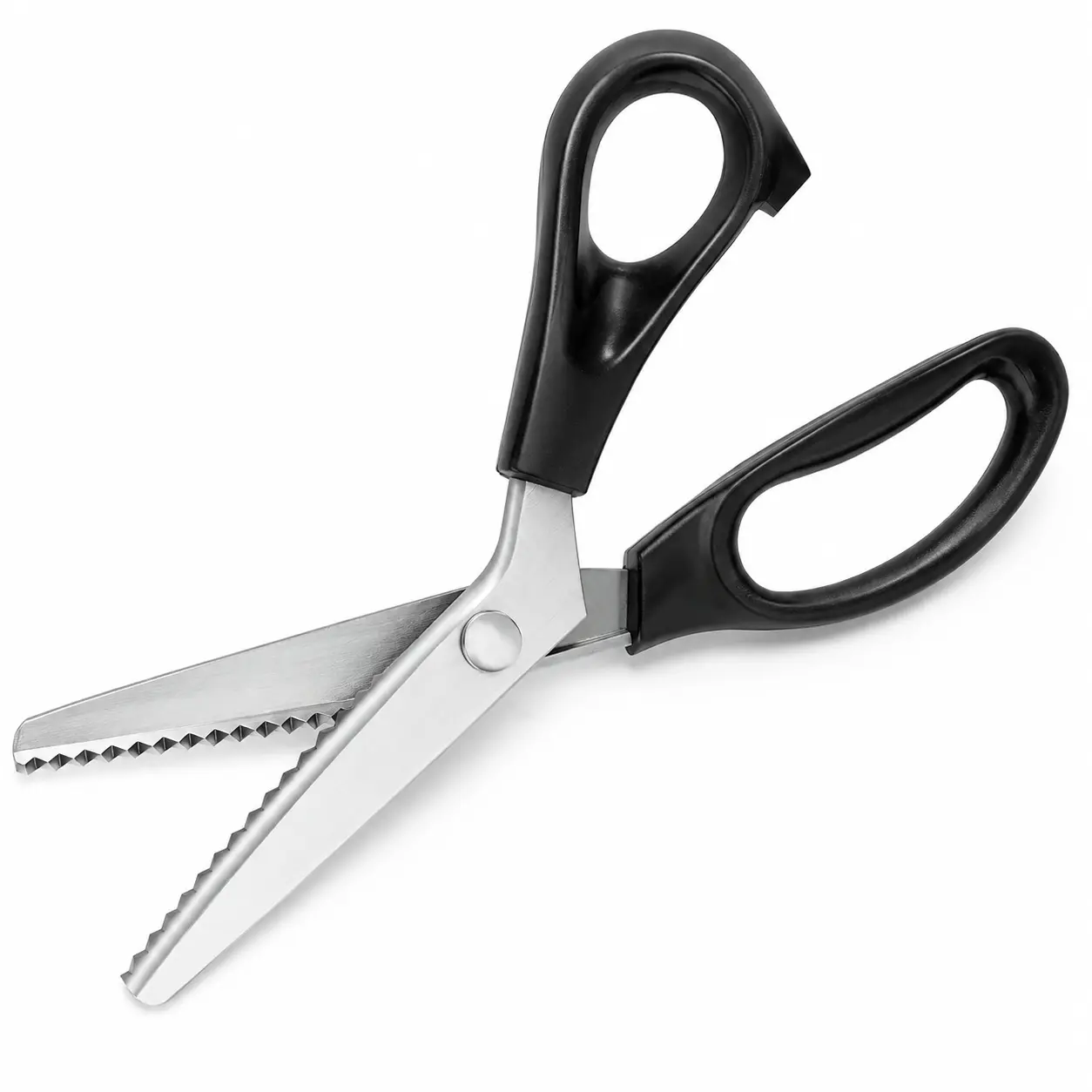9-in Pinking Shears, Stainless Steel Serrated Teeth Zig Zag Fabric Scissors - Professional Handheld Dressmaking Tool, Craft Supplies for Adults, Sewing Accessories, Durable & Sharp