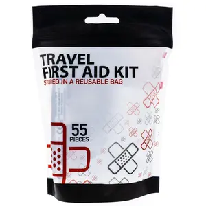 ASR Outdoor 55pc Compact Travel First Aid Kit in Resealable Bag for Hiking and Camping kids emergency kit