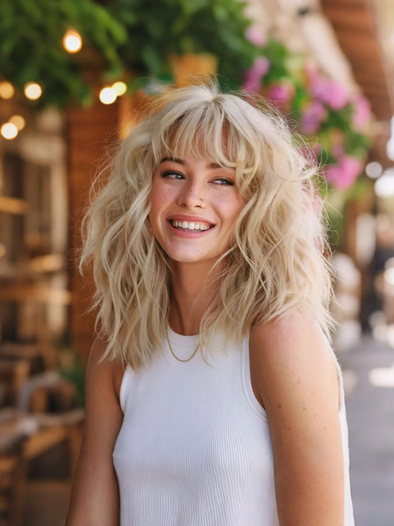 16 Inch Blonde Hair Toppers for Women with Thinning Hair, 6.5"x6.5" Ladies Wiglets Toppers, Highlight Blonde Halloween Costume Wig, Fluffy Synthetic Material Wigs, Wavy Synthetic Hairpiece