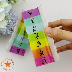 GoodLittleGoods Weekly Rainbow Pill Organizer Hair Claw – Double-Sided Durable Plastic Healthcare Clip for Women & Girls, Inspired Fun Gift Design for Medical Professionals, Pharmacists, Doctors & Fellow ill besties, Premium Hair Accessory for Her, BFF