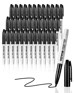 Permanent Markers 36 Count Black Fine Tip Waterproof & Fade-Resistant