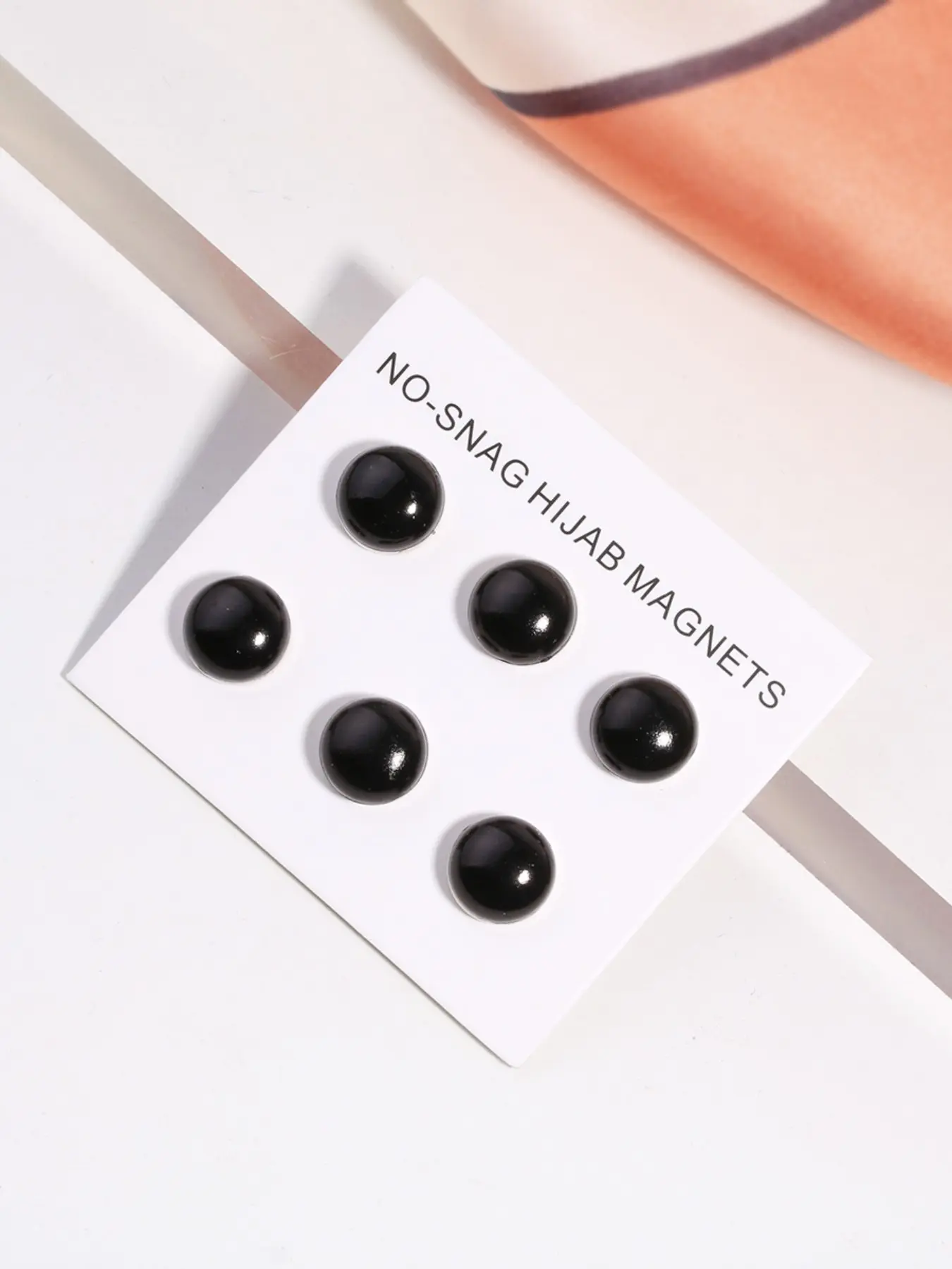6pcs Women's Fashion Solid Color Scarf Clips Magnetic Pins, Hijab Pins, Strong Headscarf Magnet Buckle, Multi-Use Needle-Free Clip
