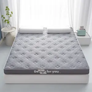 New Thick Quilted High-Elastic Latex Layer Zero Pressure Memory Foam Mattress, Breathable Anti-Slip Foldable Design, High Quality Mattress