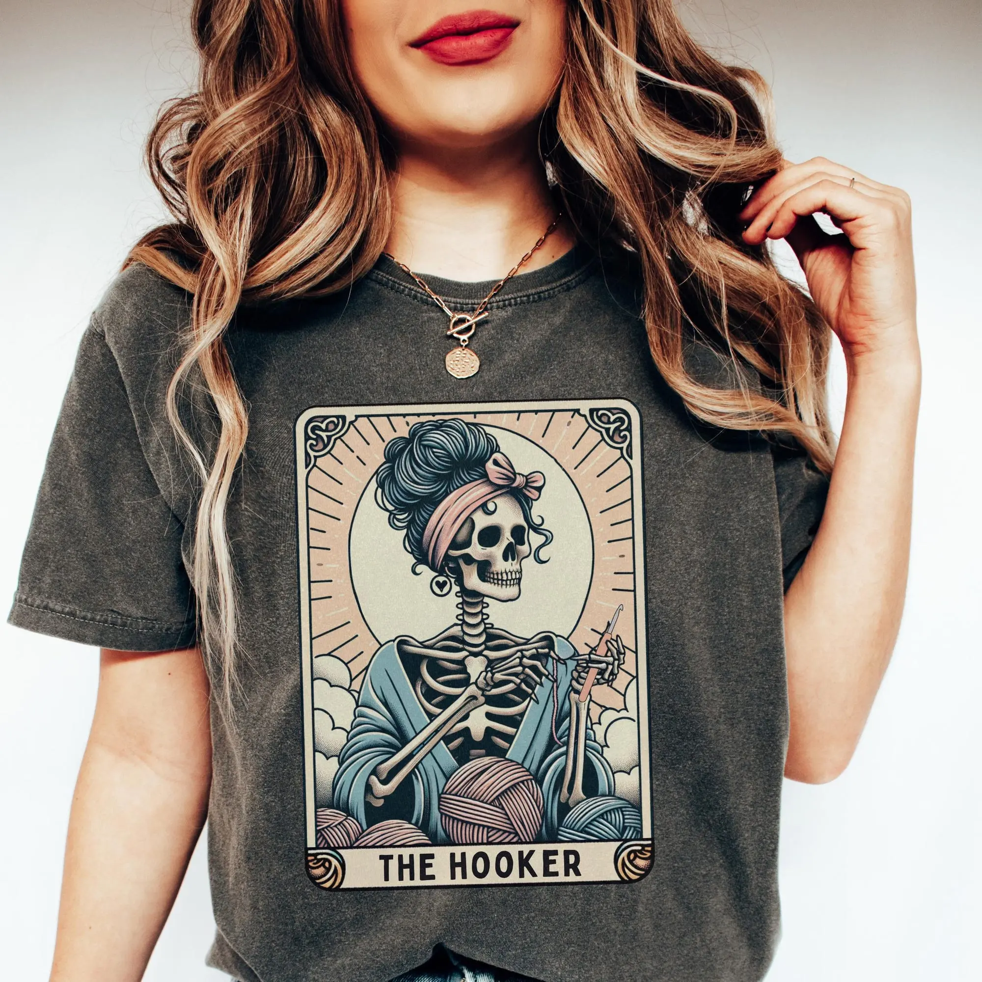 Funny Crochet Shirt, Comfort Colors Crochet Lover Tarot Card T-shirt, Crocheter Tee, Gift for Crocheter, Cute Crochet Tshirt Gift, Mom Gift