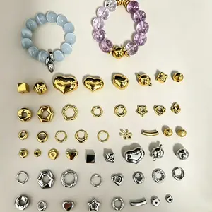 Kokororo Live Link Alloy Spacer Beads & Clasp Pins, DIY Bracelet Necklace Jewelry Making Findings Parts