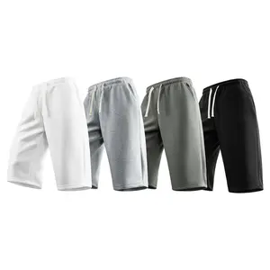 Minimalist & Versatile Essential Solid-Color Sweat Shorts for Men, Elastic Waist Drawstring Shorts, A No-Fuss Wardrobe Staple That Combines Everyday Comfort With Understated Style
