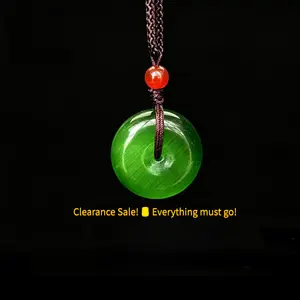 Cat Eye Effect Donut Pendant Necklace | Adjustable Cord | Lucky Charm Design | Boho Gift for Her  | Summervibes
