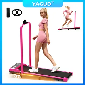 【New Arrival】Deals for You YAGUD Electric Folding incline Treadmill with Handrail, Low-Noise Motor – 265lbs Weight Capacity Spacious Belt, Dual Shock Absorption, Remote Control & Wheels for Easy Moving – Includes Free Resistance Bands and Remote