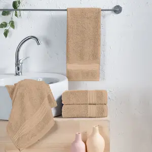 Mocassi 4 Pack Premium Turkish Cotton Hand Towel Set, 16 x 28 inch