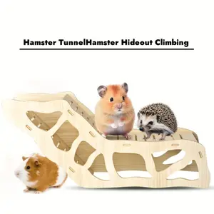Hamster hiding ladders and tunnels are suitable for burying in bedding or connecting with accessories.