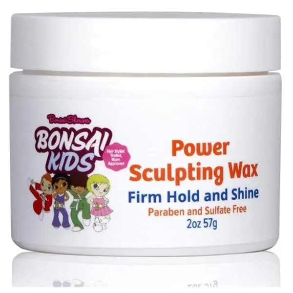 Bonsai Kids Sculpting Wax for Toddlers & Boys (2 oz) - Strong Hold Hair Wax for Spiky, Messy, or Textured Styles - Matte Finish Styling Pomade for Kids & Girls - Non-Greasy & Easy to Wash