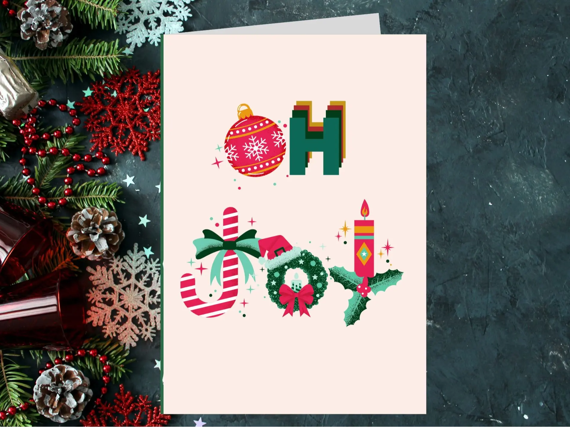 Personalized Greeting Cards 5.5" x 8.5" w/ Envelope | Custom Message | Holiday Cards | Christmas Gift | Unique Gifts for her | Gifts for him