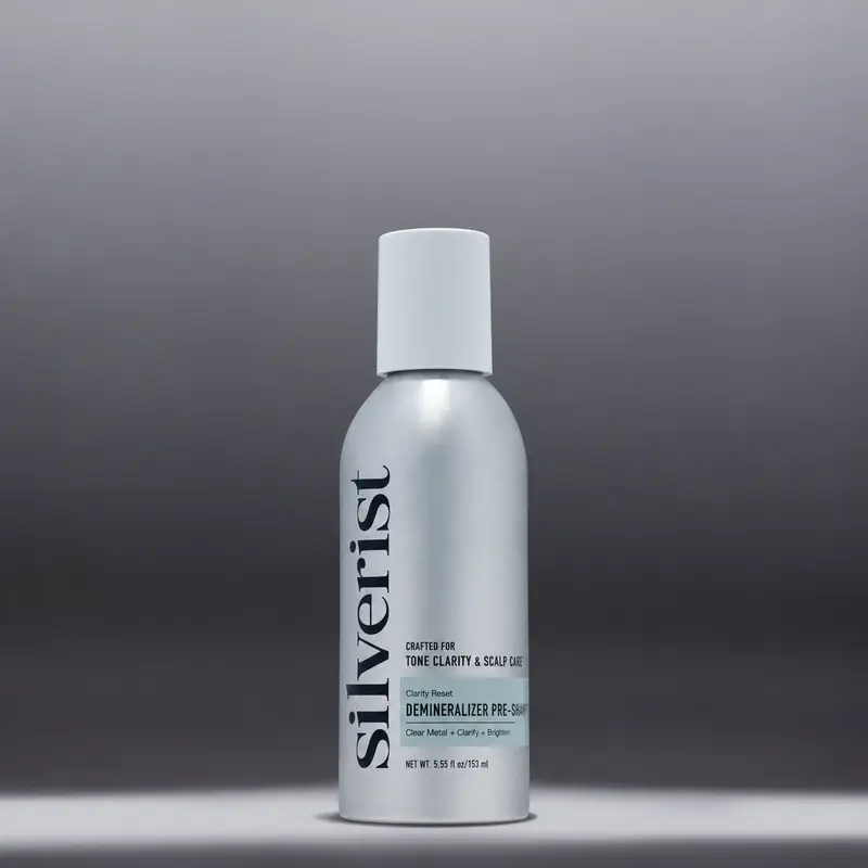 Silverist Demineralizer Pre-Shampoo. Helps remove the mineral and metal build-up that hard water leaves behind.