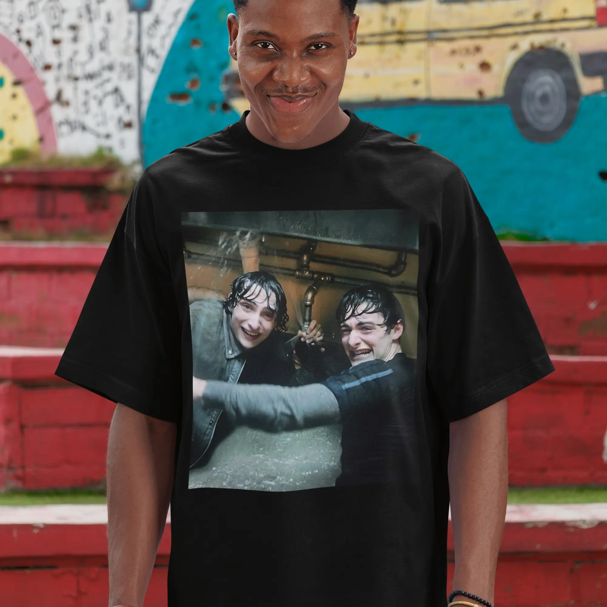 Women's Unisex Classic Cotton Short-Sleeve Print T-Shirt - Will and Mike, Mr. Whatsit, Byler Things, Plumber Scene Designs for Stranger Season 5