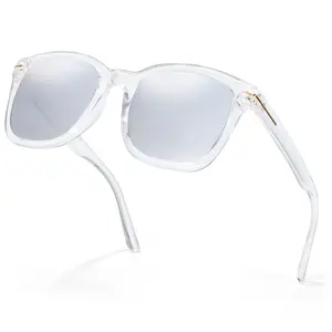 【Free gift】 Simple Fashion Sunglasses for Women Polarized Driving Anti Glare UV400 Protection Stylish Design Trendy Sleek Mirror Lenses