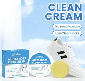 MultipurposeCleaner No-Wash White Shoe Cleaner Cream with Built-in Sponge for Leather Silicon Car Interiors Mild Formula Gentle Non-Irritating Eco-Friendly MultipurposeCleaner HomeCleaningHack