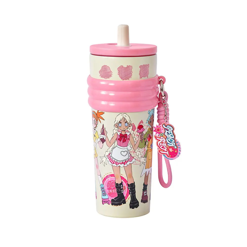 POP MART Peach Riot Rush Hour Series-Straw Cup,Surprise Gift