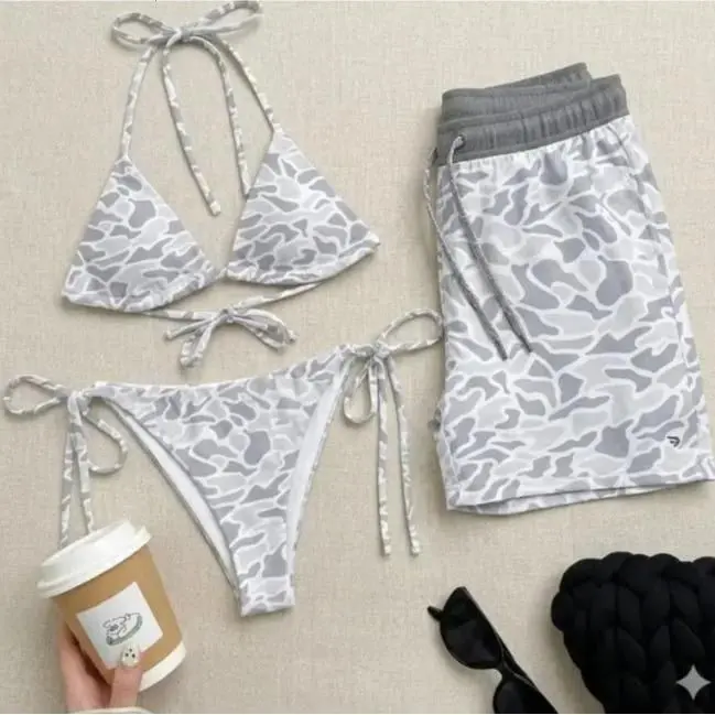 Set Bikini + mesh short 1