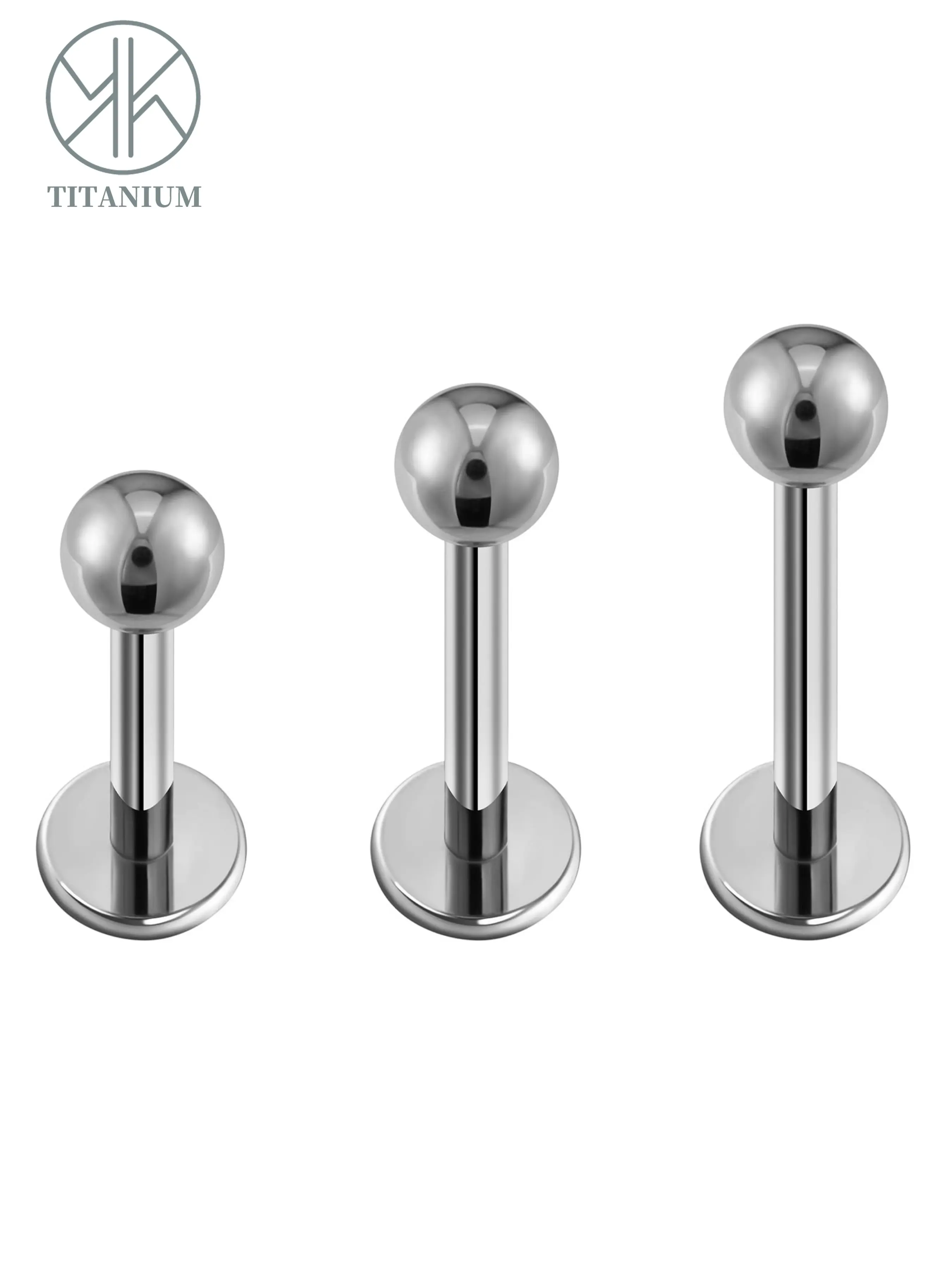 3pc 16g Astm F136 Titanium Flat Back Piercing Disc Jewelry, Conch Tragus Helix Labret, Body Piercing Accessories, Durable & Hypoallergenic