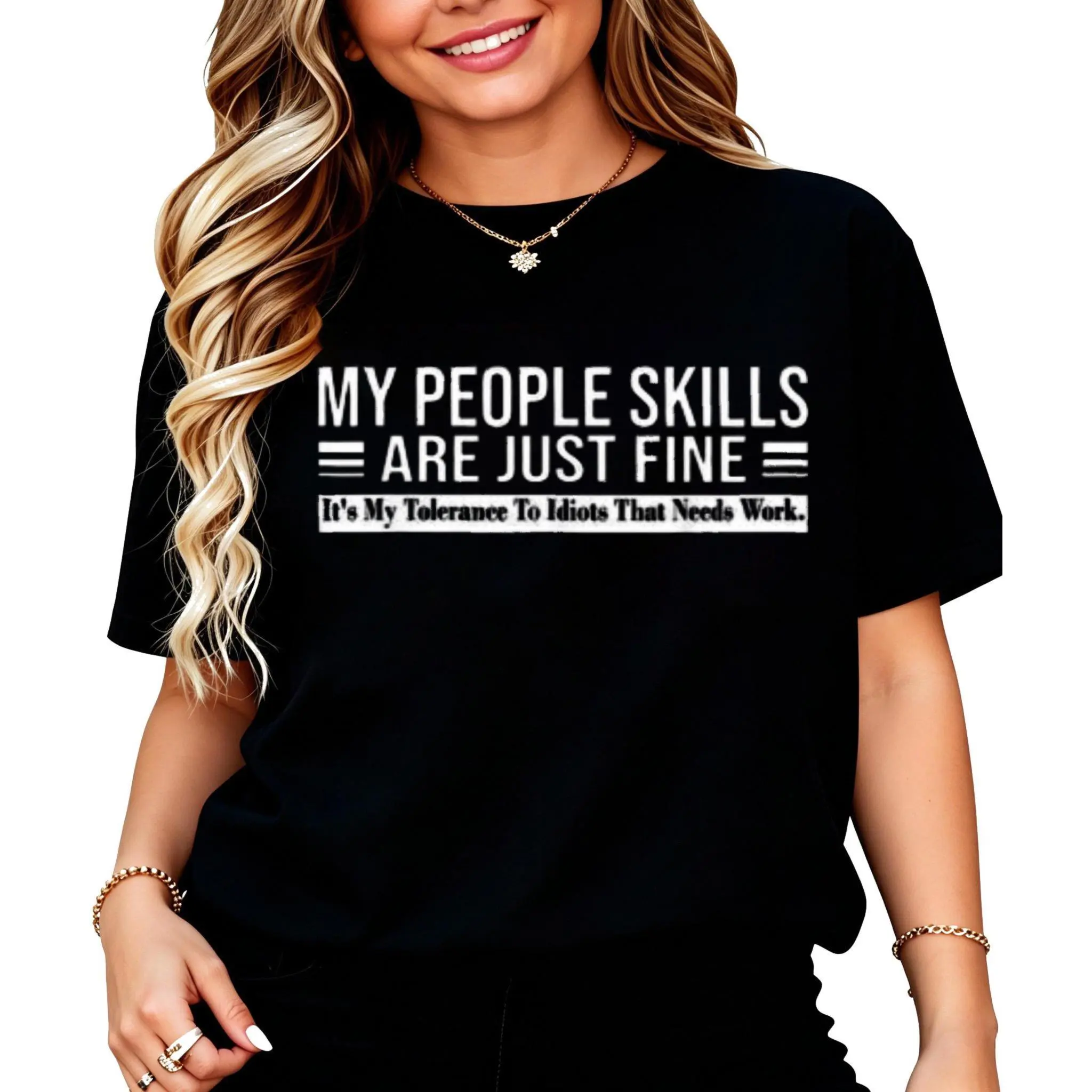 My People Skills Are Just Fine T-Shirt Women Men Unisex Cotton Clothing Streetwear