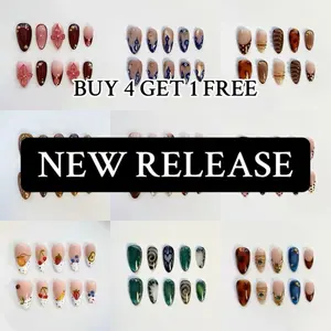 NEW RELEASE The Nail Empire 10pcs Press On Nails | High Quality | Cute designs | Detailed | Extra Glossy Finish | Most affordable | Trendy nails | New arrivals