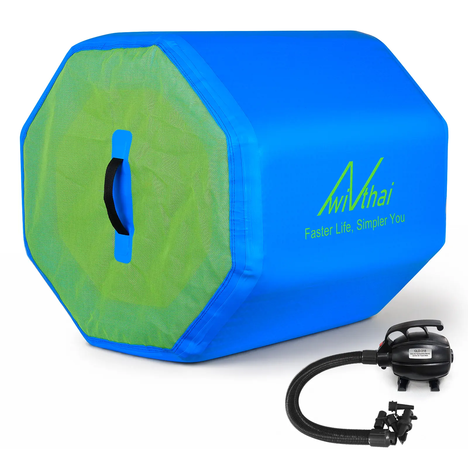 Inflatable Octagon Mat Gymnastic Tumble Equipment Air Barrel Trainer | Unique Air Stable Support, Thick Tear-Resistant PVC, Easy to Move & Storage, for Home Gym/Backbend/Handspring /Yoga Practice