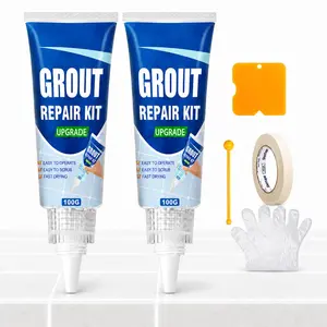 Tile Grout Repair Kit, White  Drying Grout Filler for Bathroom, Kitchen, Shower, Versatile Triple Use with Grout Sealer, Replace Grout Pen for Restore and Renew Tile Joints Line