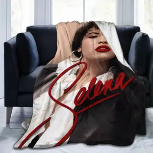 Selena Quintanilla Flannel Soft Blanket for Sofa Bed Office Living Room Home Decor Suitable for All Seasons 50"x40"