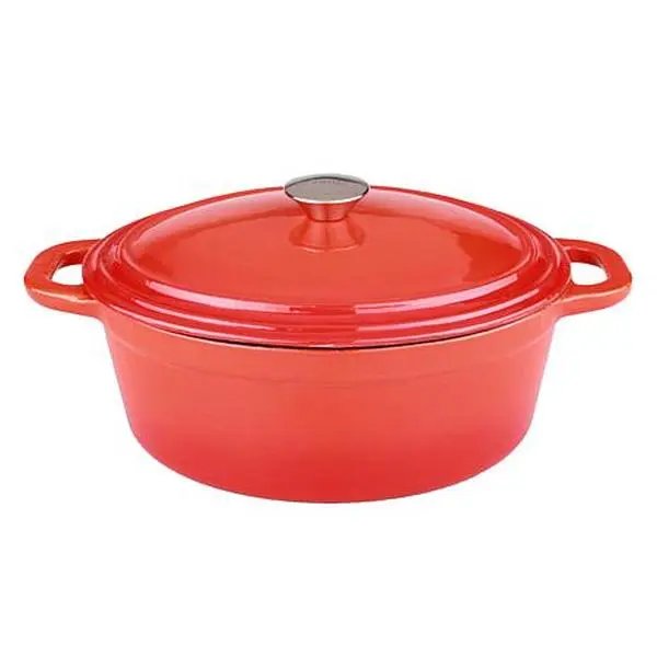BergHoff Neo 8qt Cast Iron Oval Covered Dutch Oven, Orange