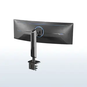 Vertical Lift Single Ultrawide Monitor Desk Mount - 17” to 49” Screens