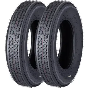 5.30-12 Trailer Tires - 6PR Load Range C, 15" Fuel-Saving Tire Design, 5.30 12 for Travel, Camper, Landscape, Cargo, Utility, Boat, Horse, Farm, and Hauler Trailers (Pack of 2)