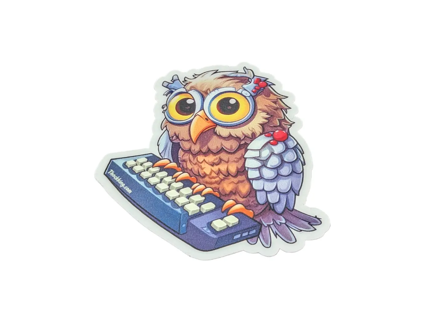 Cyber Owl Keyboard Sticker #005