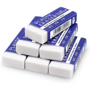 6 Pack Large White Erasers for School Office, Art Eraser for Drawing