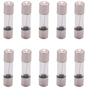 10 Pcs 250V 10Amp Slow Blow Time Delay Glass Fuses Tubes 5mm x 20mm